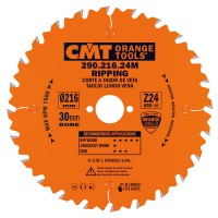 CMT Industrial Rip Saw Blade 220mm dia x 2.8 kerf x 30 bore Z24 10ATB